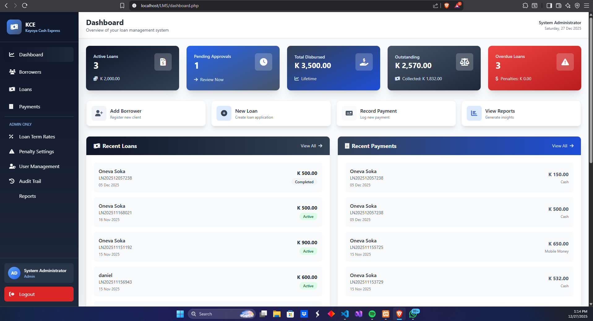 Loan Management System